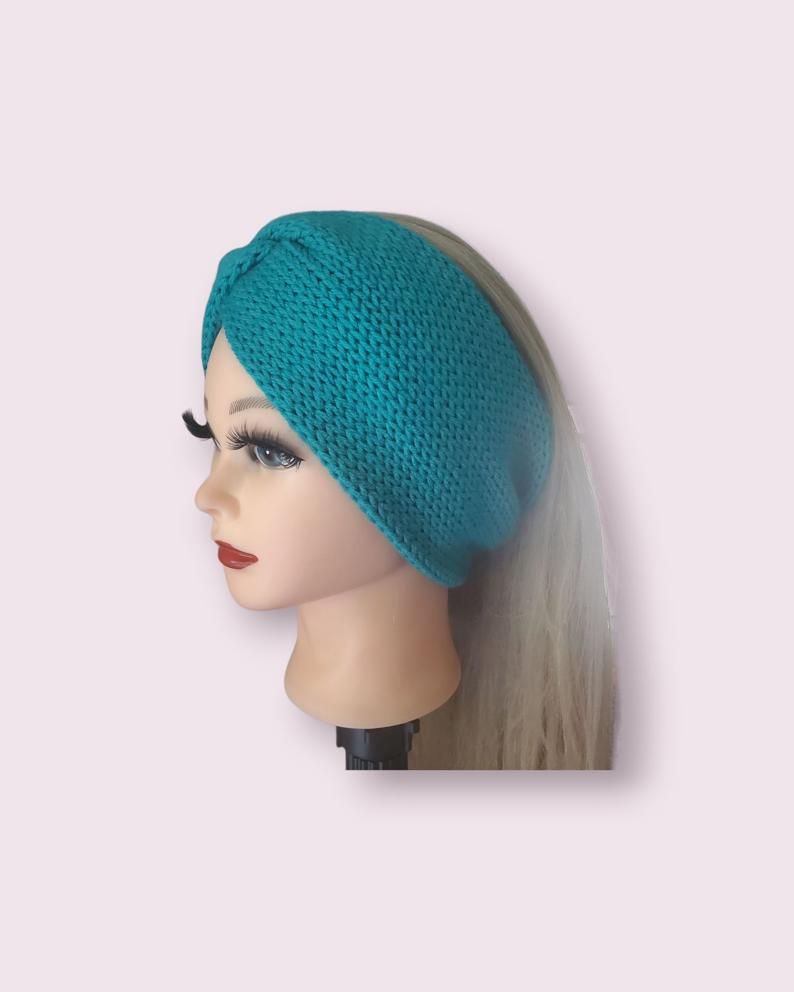 Knit HeadBand  Ear Warmer Handmade Green Color